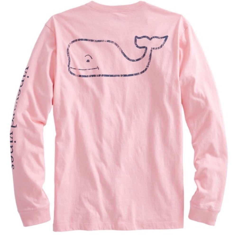 vineyard vines pink long sleeve t